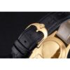 <span class='swissf'></span>Rolex Cellini Date Black Dial Gold Case Black Leather Strap Jersey Kit Boutique 18