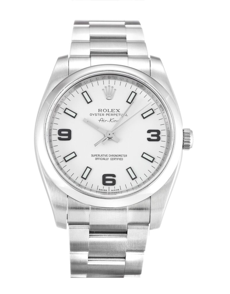 Rolex Air-King White Quarter Arabic 114200
