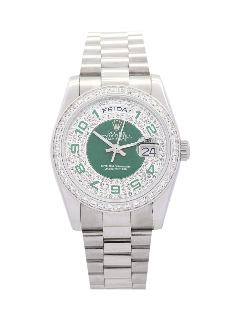 Rolex Day-Date Green and Silver Dial 118346