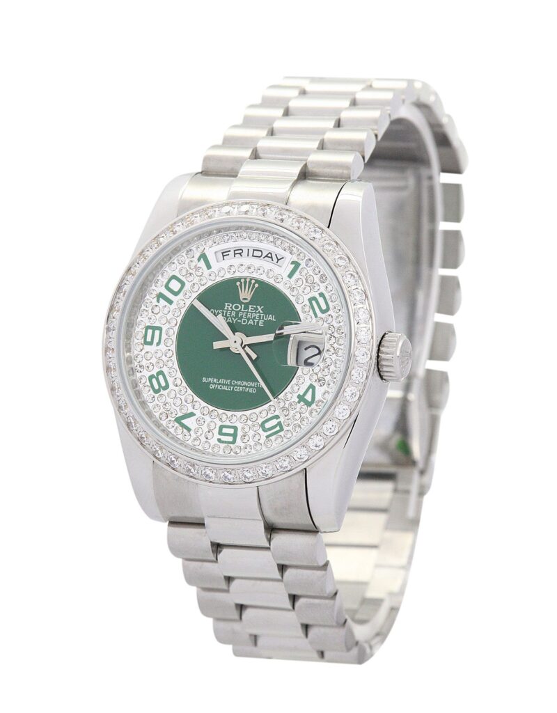 Rolex Day-Date Green and Silver Dial 118346 - Image 2