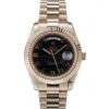 Swiss Rolex Day-Date Yellow Gold Diamond Pave Grade-Swiss Jersey Kit Boutique 23