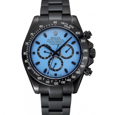 Rolex Cosmograph Daytona Blue And Black Dial Black Stainless Steel Case And Bracelet 1454250 Jersey Kit Boutique 4
