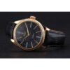 Rolex Cellini Black Dial Gold Case Black Leather Strap 622832 Jersey Kit Boutique 16