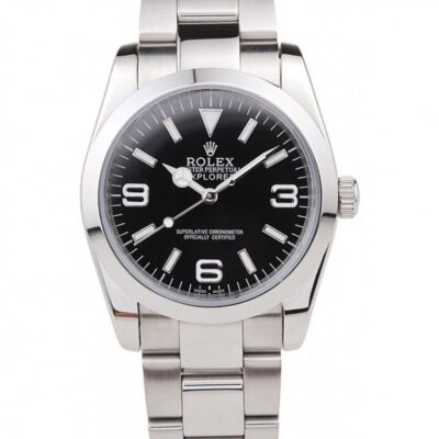 Rolex Explorer Polished Stainless Steel Black Dial 98087 Jersey Kit Boutique 2