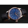 Rolex Cellini Blue Dial Gold Bezel Stainless Steel Case Black Leather Strap 622841 Jersey Kit Boutique 17