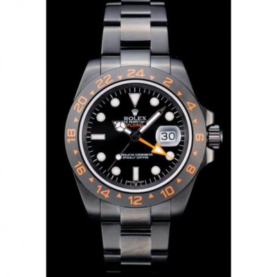 <span class='swissf'></span>Rolex Swiss Explorer Black Ceramic Bezel Black Dial Watch 98240 Jersey Kit Boutique 3