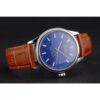 <span class='swissf'></span>Rolex Datejust Blue Dial Stainless Steel Case Light Brown Leather Strap Jersey Kit Boutique 17