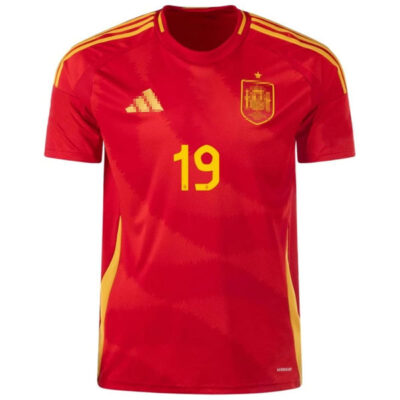 #19 Lamine Yamal Spain Home Jersey 2024 2
