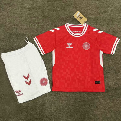 Denmark Home Soccer Kit Kids 2024 1