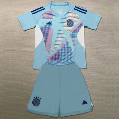 Germany Goalkeeper Soccer Kit Kids 2024 Blue 1
