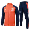 Manchester United Training Tracksuit 2024-25 Full Zip Orange 1