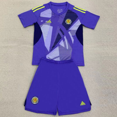 Scotland Goalkeeper Kit Kids 2024 Purple 1