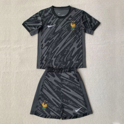France Goalkeeper Kit Kids 2024 Black 1
