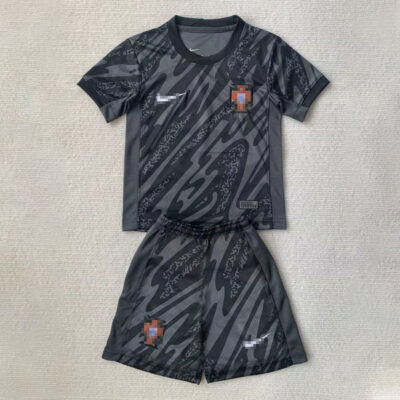 Portugal Goalkeeper Kit Kids 2024 Black 1