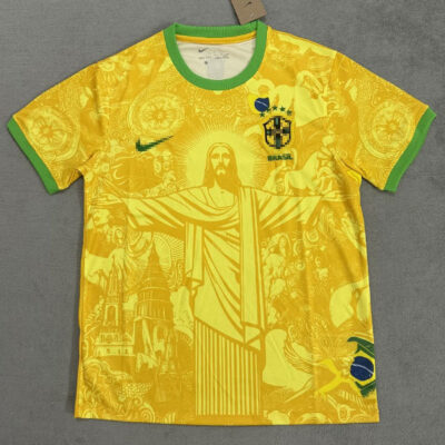 Brazil Christ Special Jersey 2024 Yellow 1