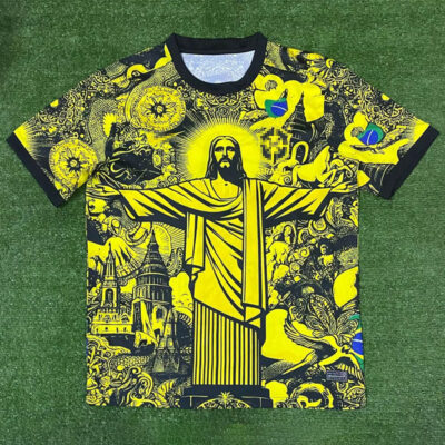 Brazil Jesus Special Jersey 2024 Yellow 1