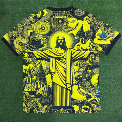Brazil Jesus Special Jersey 2024 Yellow 2