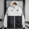 Arsenal Windbreaker 2024-25 White & Black 1