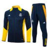 Real Madrid Tracksuit 2024-25 Full Zip Blue Yellow 1