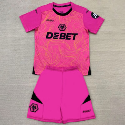 Wolves Goalkeeper Kit Kids 2024/25 Pink