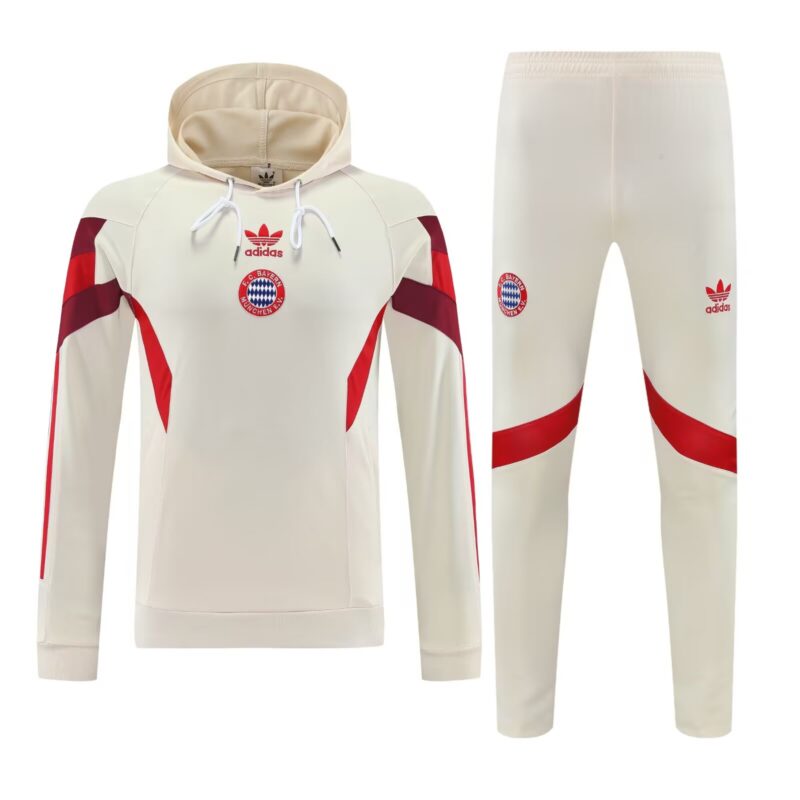 Bayern Munich Hoodie Tracksuit 2025-26 White