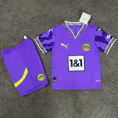 Borussia Dortmund Goalkeeper Kids Kit 2025/26 Purple