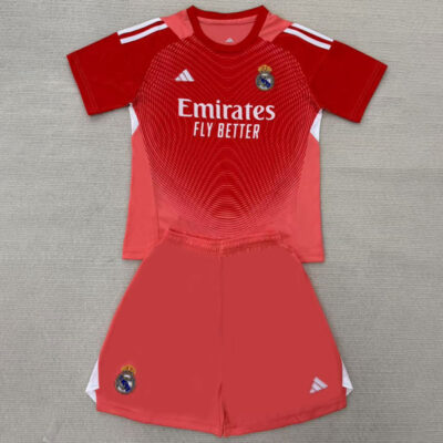 Real Madrid Goalkeeper Kids Kit 2025/26 Red