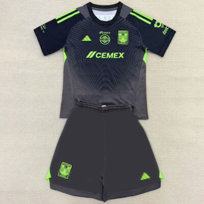 Tigres Goalkeeper Kids Kit 2025/26 Grey Black