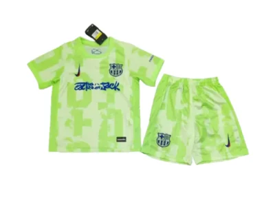 Barcelona travis Stott Third Kids Kit 2024-25